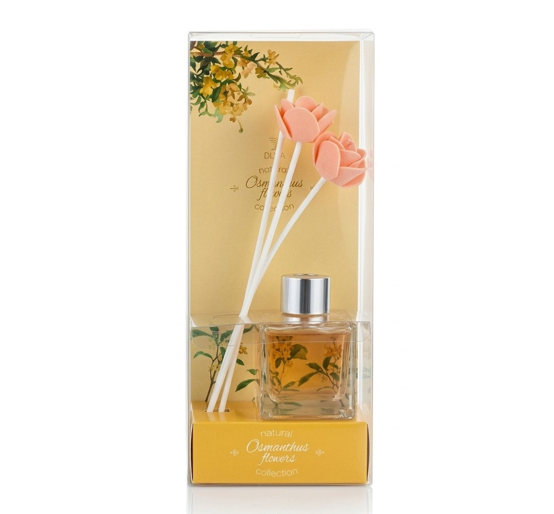 Odorizant de Cameră cu Bețișoare DLXA Osmanthus Flowers, 100ml – Parfum de Cameră Premium cu Flori Decorative și Note Exotice Delicate