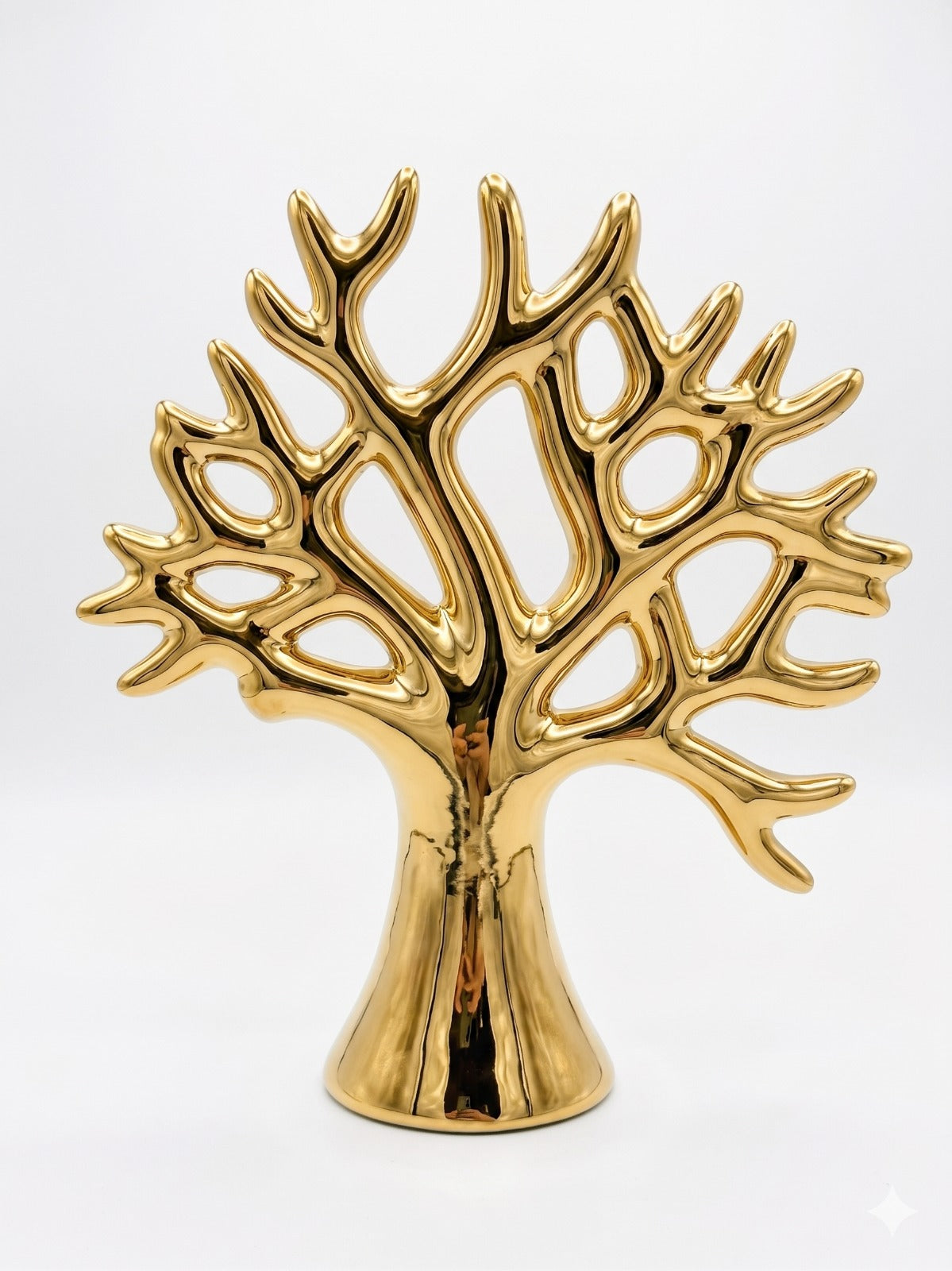 Statuetă Decorativă "Tree of Life" – Copacul Vieții Gold, Ceramică Premium, Stil Modern