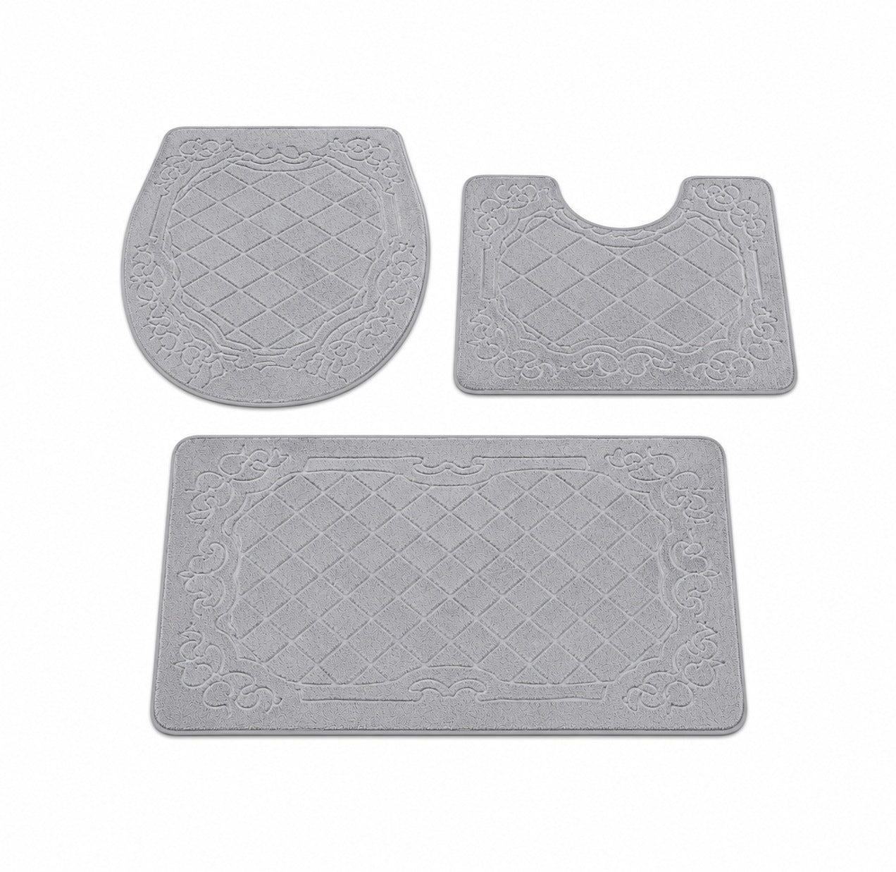 Set 3 Covorașe de Baie Premium Zenty – Microfibră Ultra-Absorbantă, Textură Moale și Bază Antiderapantă, 50x80 cm