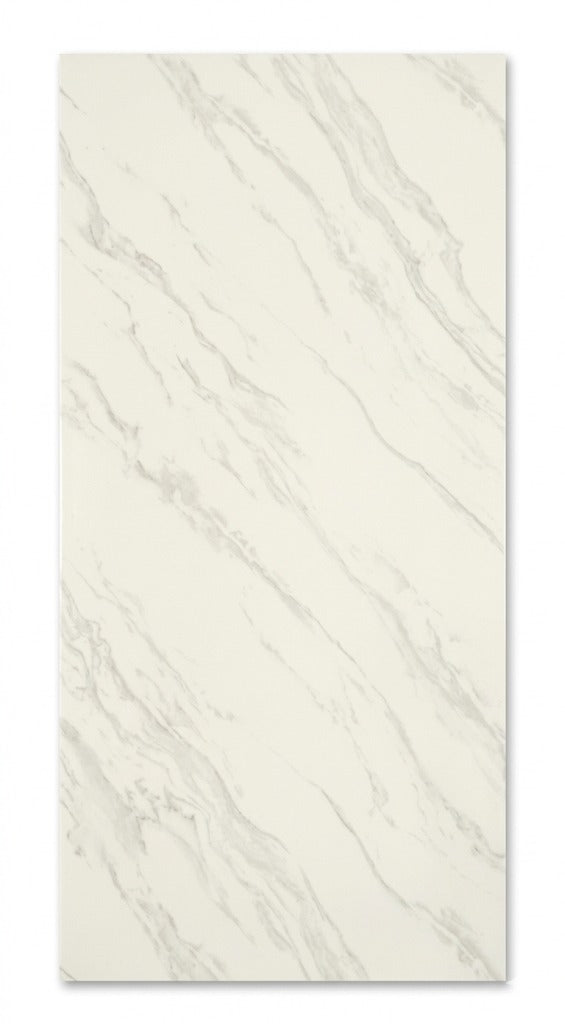 Panou Decorativ Autoadeziv Zenty, 30x60 cm, din Spumă (Foam) Premium, Aspect Marmură Bej/Alb, Tapet 3D Impermeabil pentru Perete