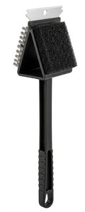 Perie 3-în-1 pentru Curățat Grătarul Zenty, cu Răzuitor din Inox, Perie de Sârmă și Burete Abraziv, Mâner Ergonomic Anti-Alunecare