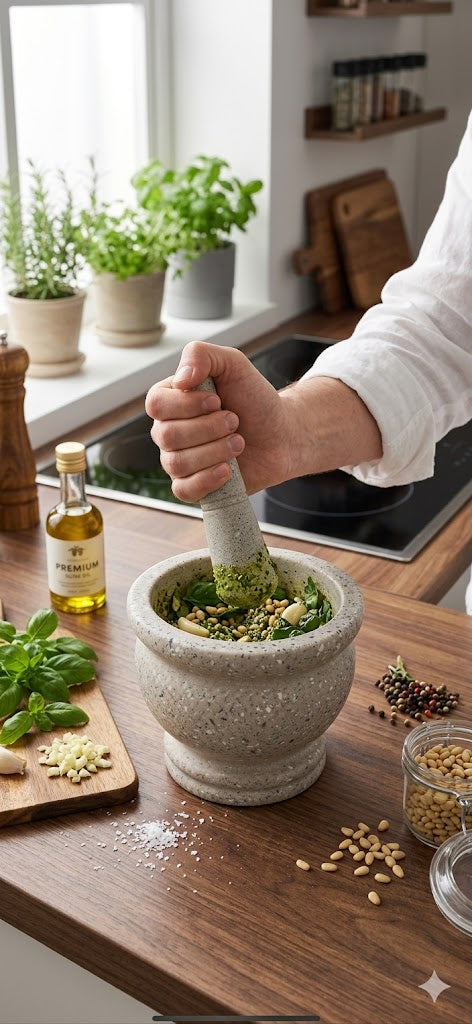 Mojar cu Pistil din Granit Premium – Eleganță și Performanță în Bucătăria Ta