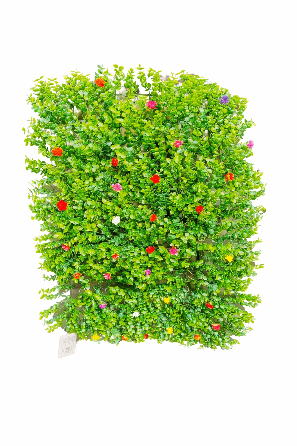 Panou Decorativ Premium – Gard Viu Artificial cu Flori Albe, 40x60 cm