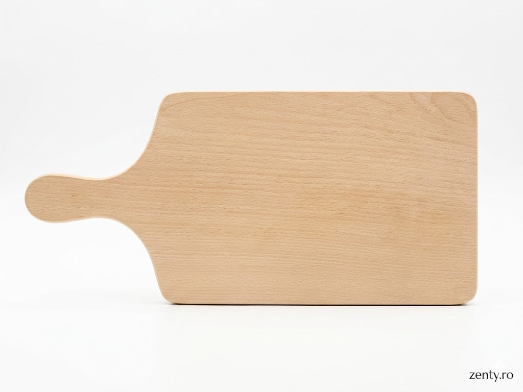 Tocător din Lemn de Fag Premium Zenty, Fund de Tocat cu Mâner Ergononic, Finisaj Natural Eco, Rezistent și Durabil pentru Bucătărie